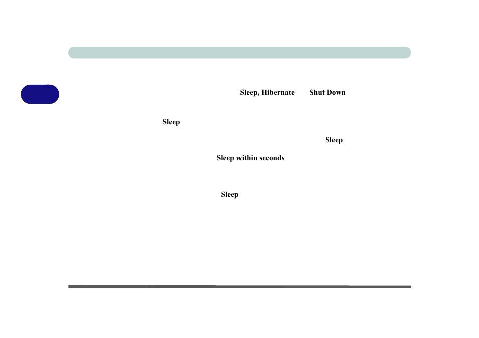 Power-saving states, Sleep, Power-saving states -6 sleep -6 | chiliGREEN P170HM User Manual | Page 72 / 322