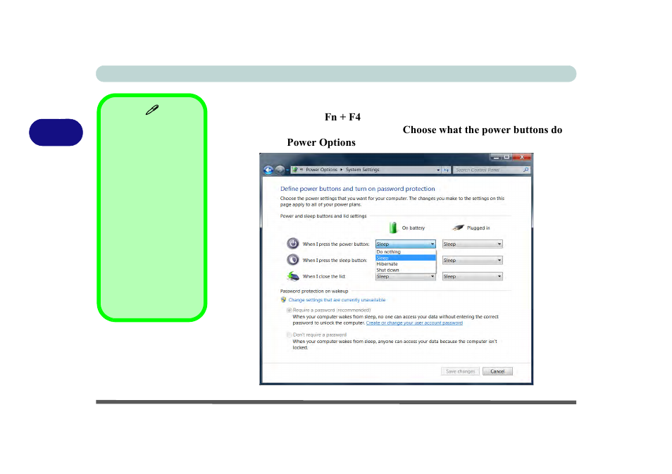 Configuring the power buttons, Configuring the power buttons -8 | chiliGREEN P170HM User Manual | Page 74 / 322