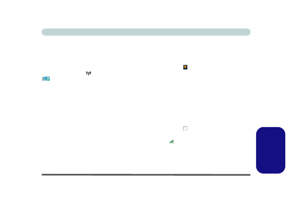 Modulo lan wireless (opzione), W lan intel, Wlan 802.11b/g/n (terze parti) | Connessione a una rete wireless, Italiano | chiliGREEN P170HM User Manual | Page 185 / 196