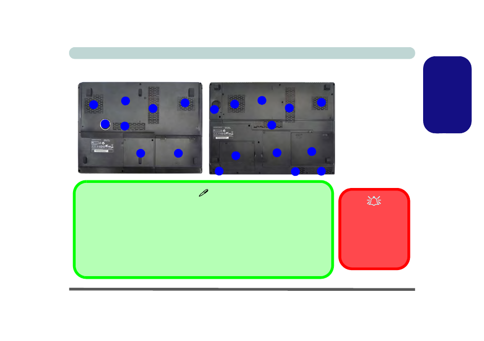 System map: bottom views, Engl ish | chiliGREEN P170HM User Manual | Page 19 / 196