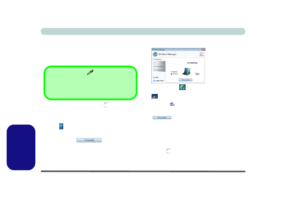 Applicazione wireless manager, Italiano | chiliGREEN P170HM User Manual | Page 190 / 196