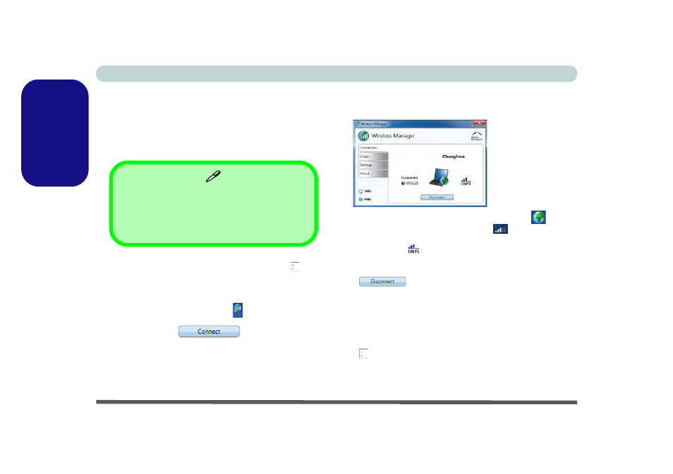 Wireless manager application, English | chiliGREEN P170HM User Manual | Page 38 / 196