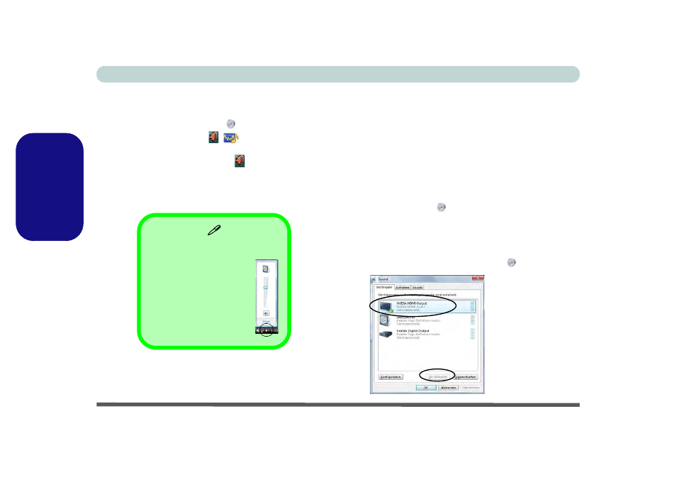 Audiofunktionen, Hdmi-audiokonfiguration, Deutsch | chiliGREEN P170HM User Manual | Page 62 / 196