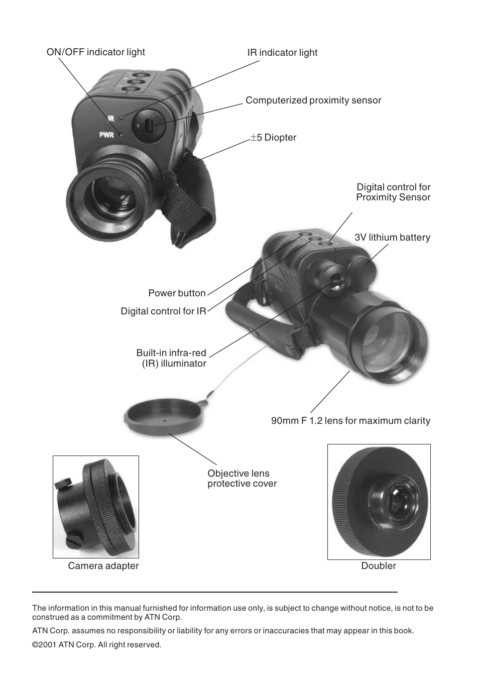 ATN Night vision Monocular MO-4 User Manual | Page 2 / 8