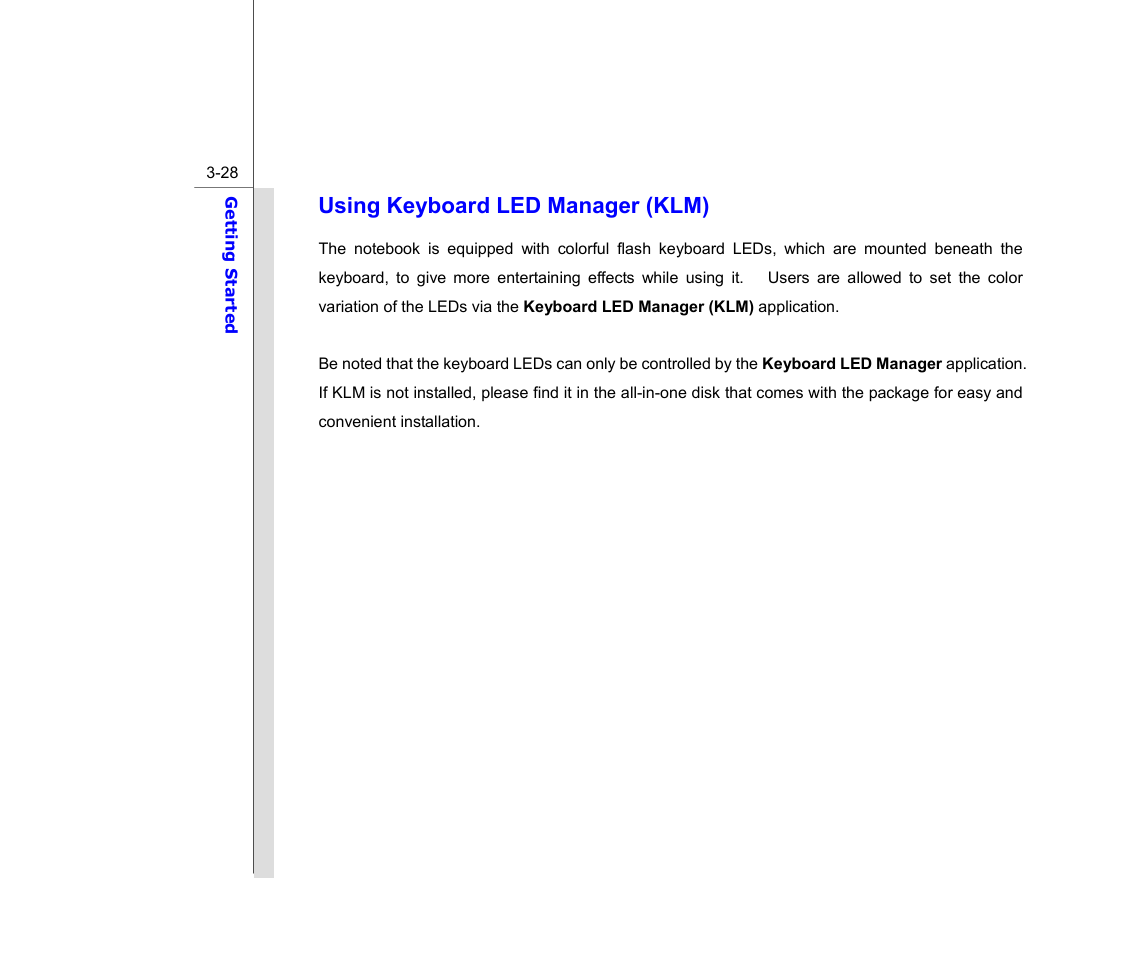 Using keyboard led manager (klm) | chiliGREEN MS1761 User Manual | Page 74 / 110