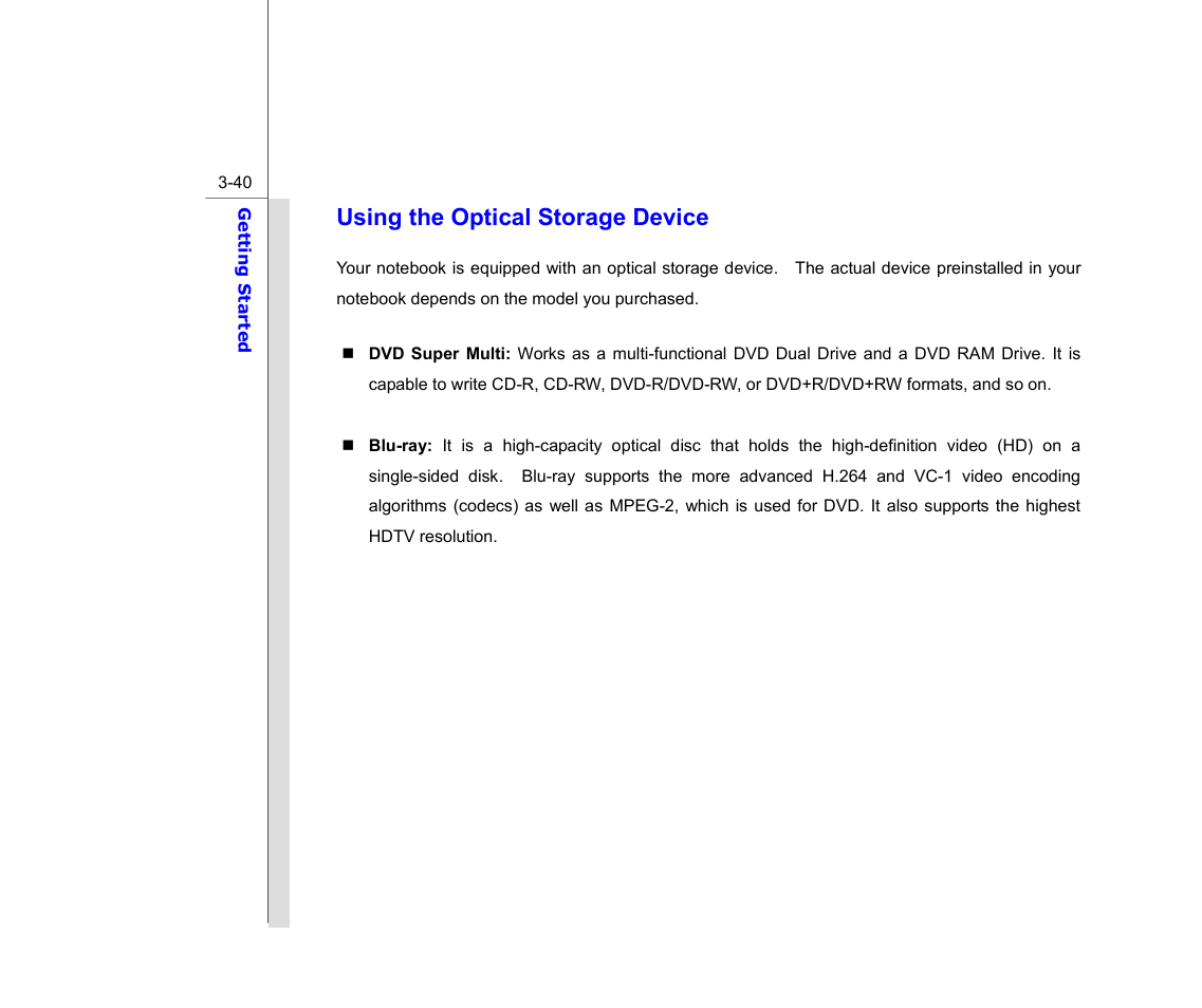 Using the optical storage device | chiliGREEN MS1761 User Manual | Page 86 / 110