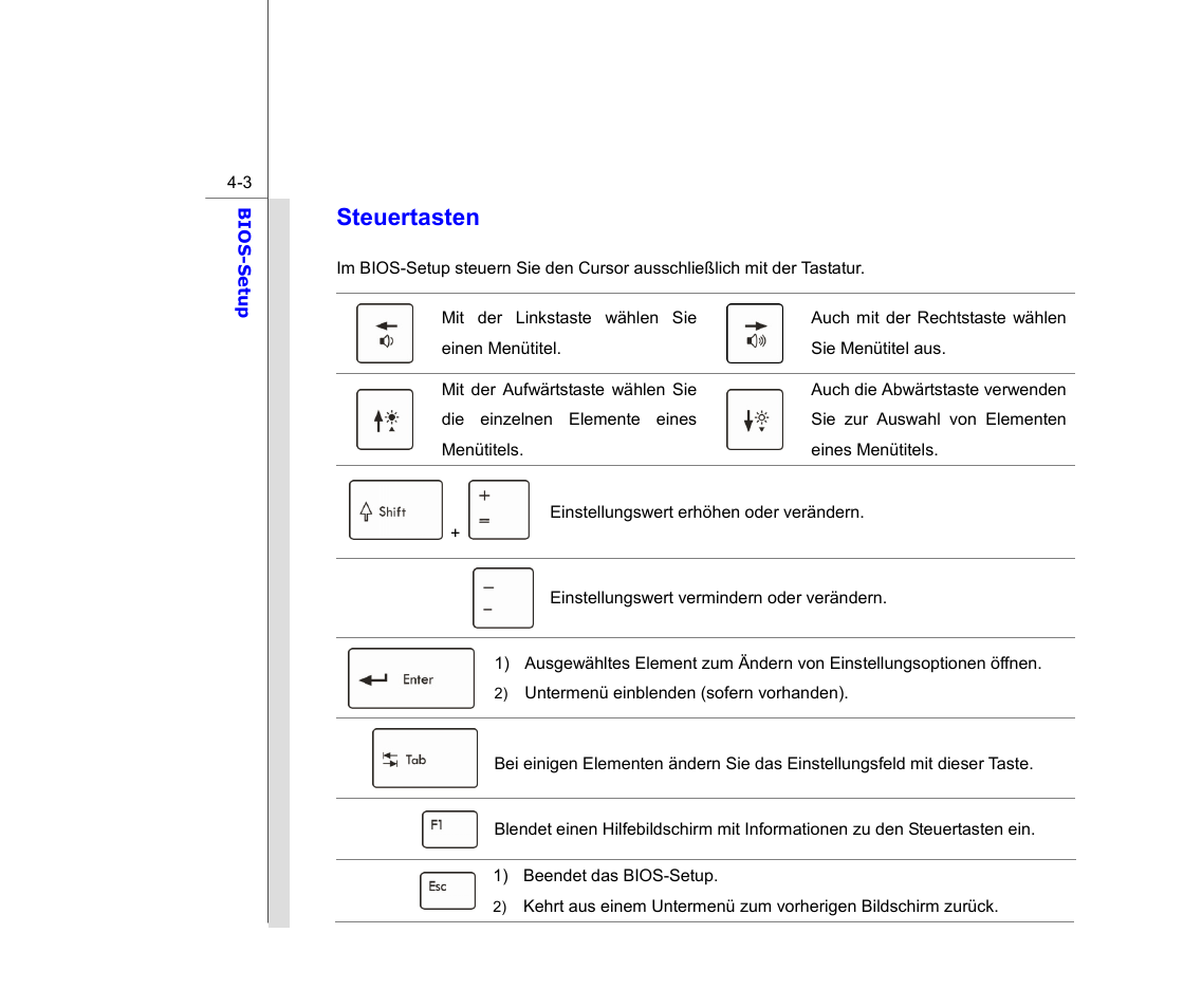 Steuertasten | chiliGREEN MS1761 User Manual | Page 102 / 111