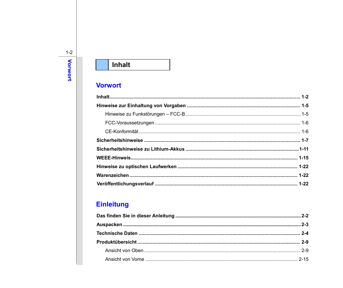 Vorwort, Einleitung, Inhalt | chiliGREEN MS1761 User Manual | Page 2 / 111