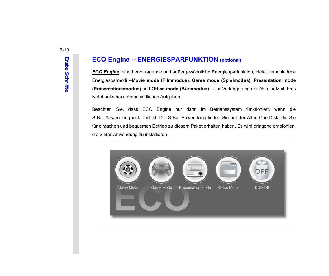 Eco engine -- energiesparfunktion | chiliGREEN MS1761 User Manual | Page 56 / 111