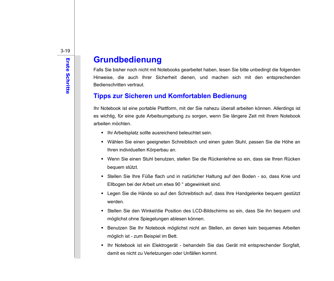 Grundbedienung, Tipps zur sicheren und komfortablen bedienung | chiliGREEN MS1761 User Manual | Page 65 / 111