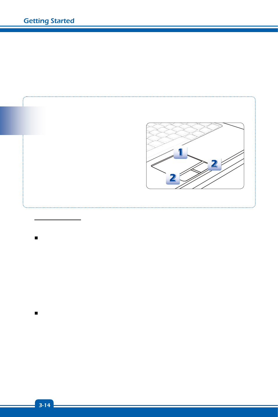 Getting started, Knowing the touchpad | chiliGREEN MS1755 User Manual | Page 38 / 47