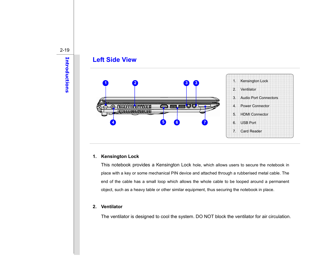 Left side view | chiliGREEN MS1753 User Manual | Page 41 / 105