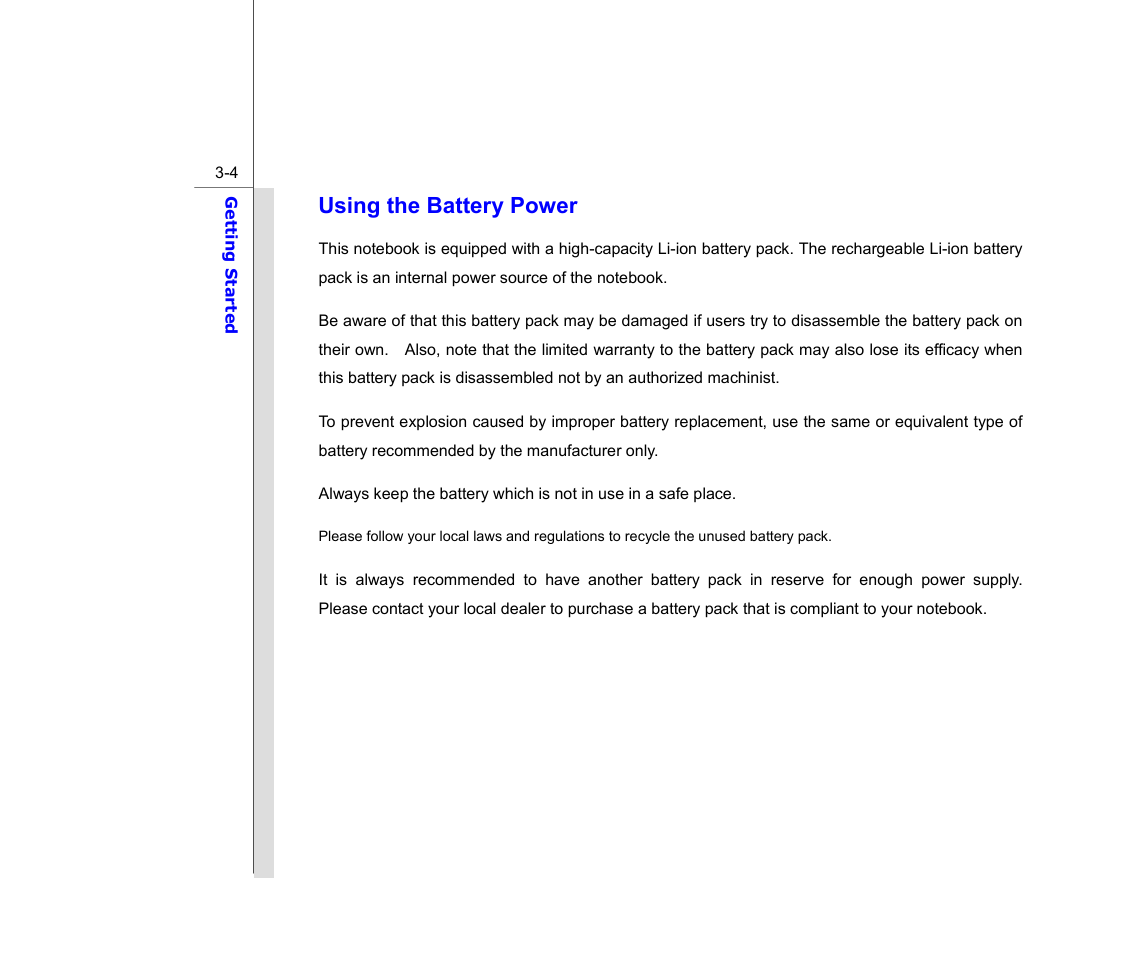 Using the battery power | chiliGREEN MS1753 User Manual | Page 50 / 105