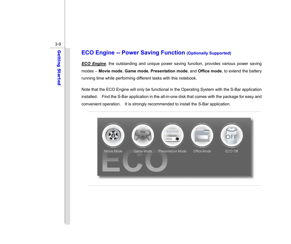 Eco engine -- power saving function | chiliGREEN MS1753 User Manual | Page 55 / 105