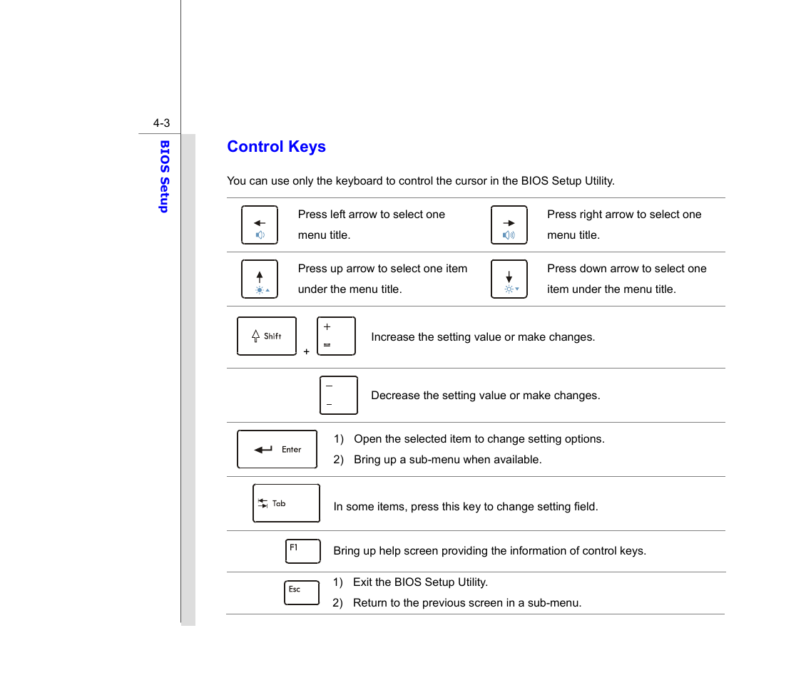 Control keys | chiliGREEN MS1753 User Manual | Page 97 / 105