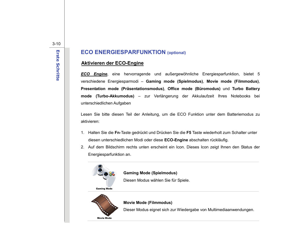 Eco energiesparfunktion | chiliGREEN MS1736 User Manual | Page 52 / 96