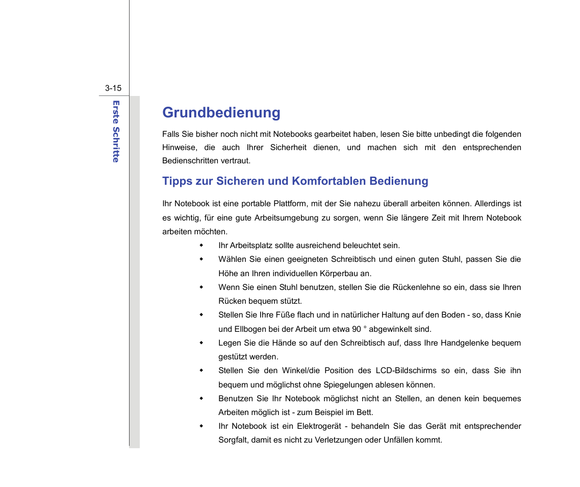 Grundbedienung, Tipps zur sicheren und komfortablen bedienung | chiliGREEN MS1736 User Manual | Page 57 / 96