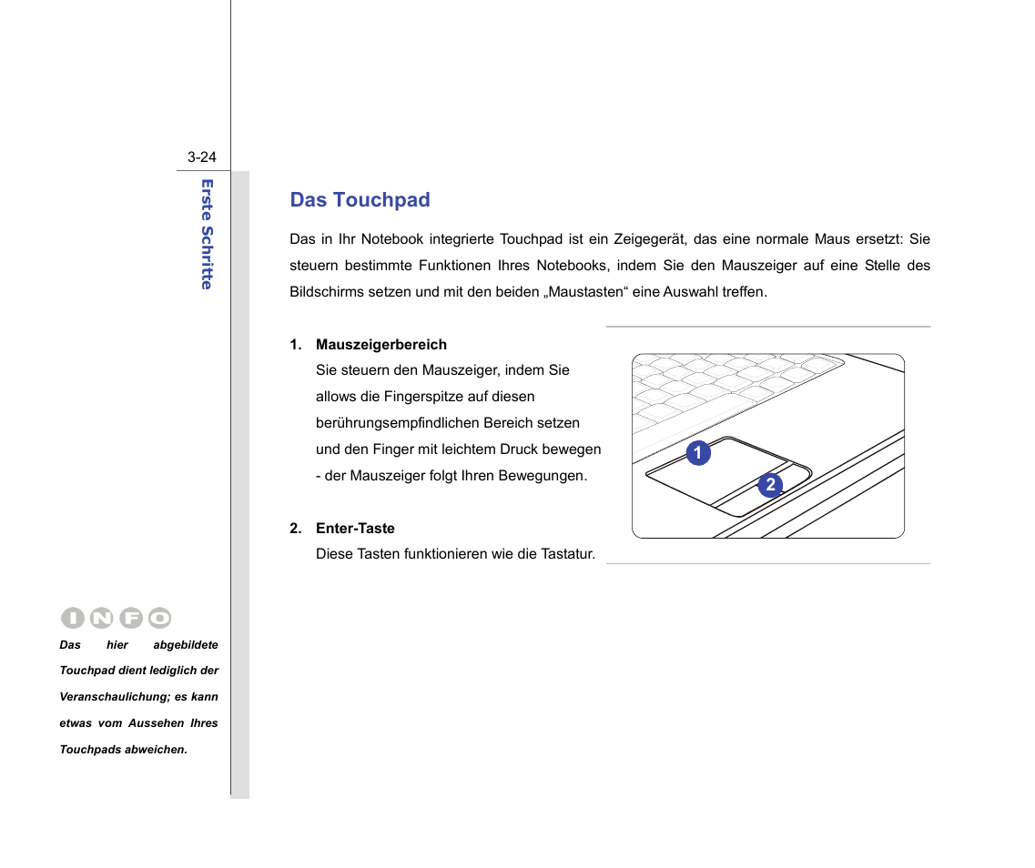 Das touchpad | chiliGREEN MS1736 User Manual | Page 66 / 96