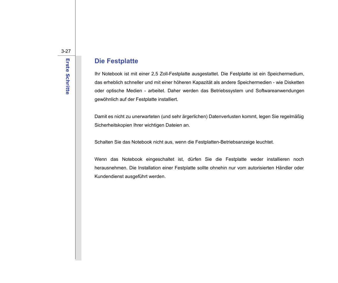 Die festplatte | chiliGREEN MS1736 User Manual | Page 69 / 96
