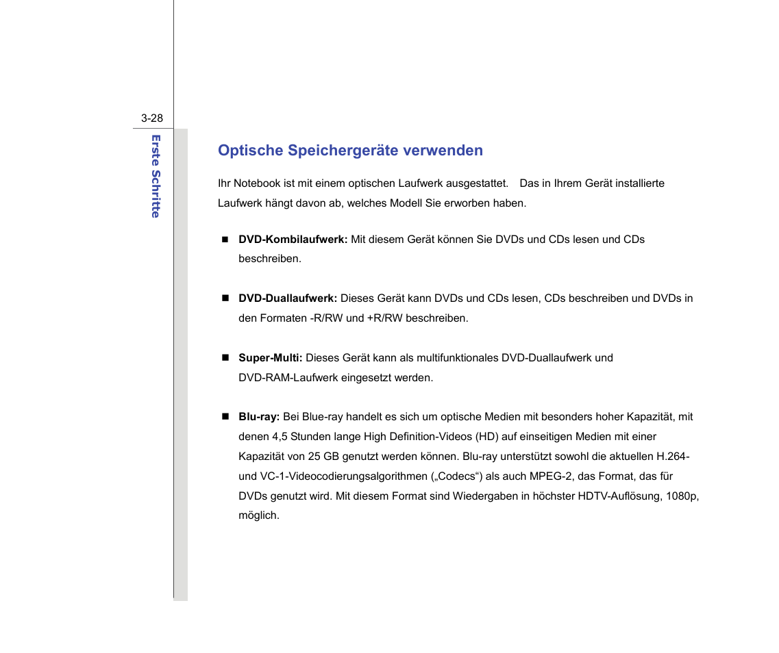 Optische speichergeräte verwenden | chiliGREEN MS1736 User Manual | Page 70 / 96