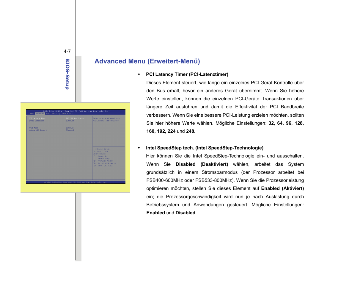 Advanced menu (erweitert-menü) | chiliGREEN MS1736 User Manual | Page 91 / 96