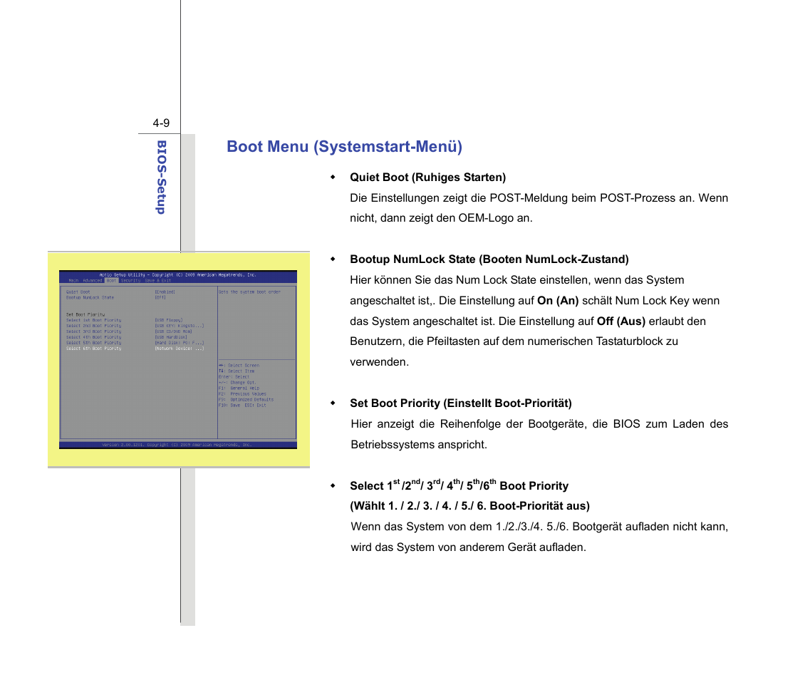 Boot menu (systemstart-menü) | chiliGREEN MS1736 User Manual | Page 93 / 96