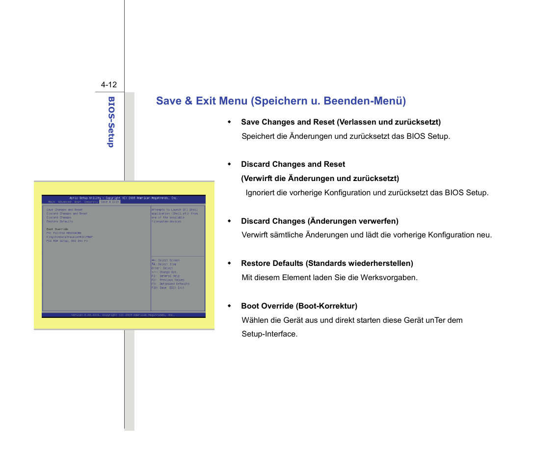 Save & exit menu (speichern u. beenden-menü) | chiliGREEN MS1736 User Manual | Page 96 / 96