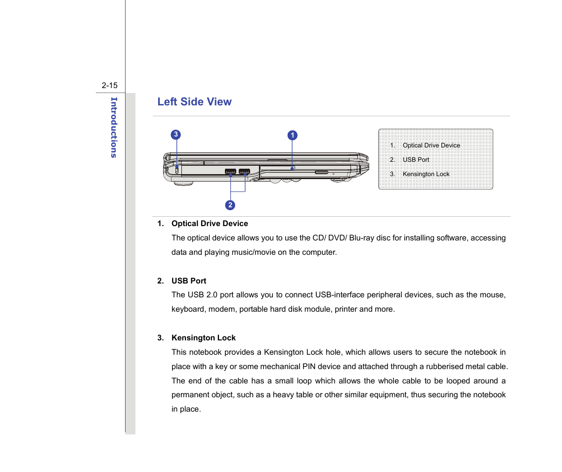 Left side view | chiliGREEN MS1736 User Manual | Page 36 / 90