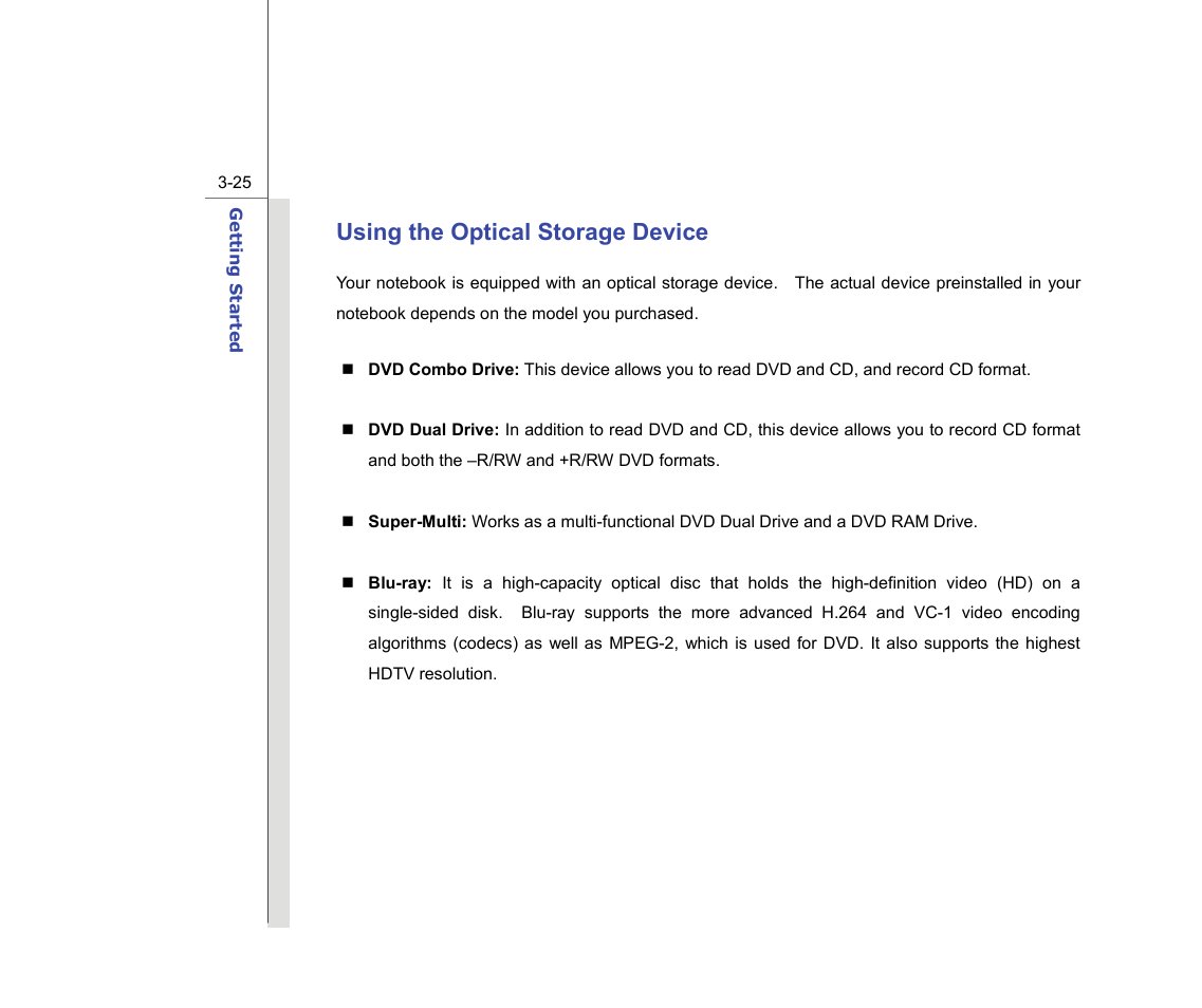 Using the optical storage device | chiliGREEN MS1736 User Manual | Page 65 / 90