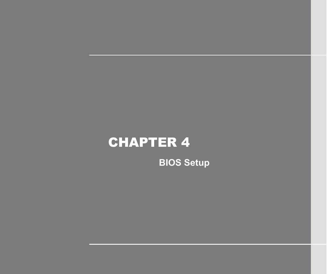 Chapter 4: bios setup, Chapter 4, Bios setup | chiliGREEN MS1736 User Manual | Page 79 / 90