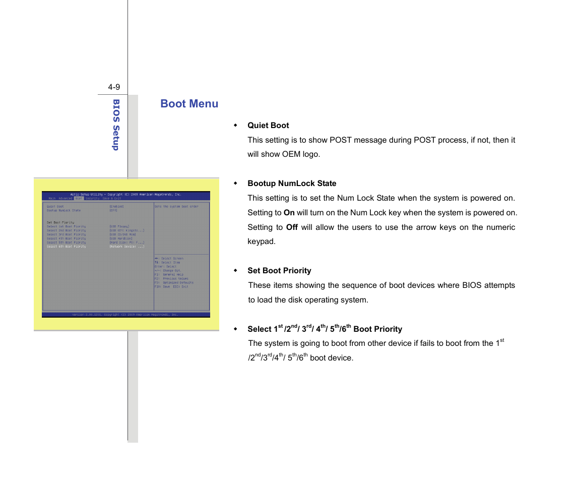 Boot menu | chiliGREEN MS1736 User Manual | Page 87 / 90