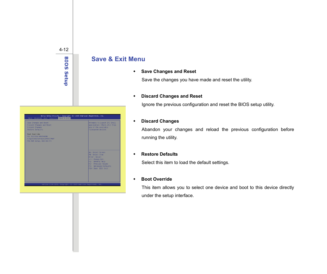 Save & exit menu | chiliGREEN MS1736 User Manual | Page 90 / 90
