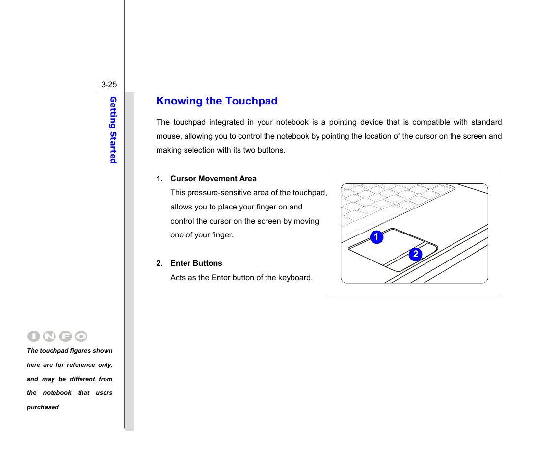 Knowing the touchpad | chiliGREEN MS1733 User Manual | Page 68 / 97