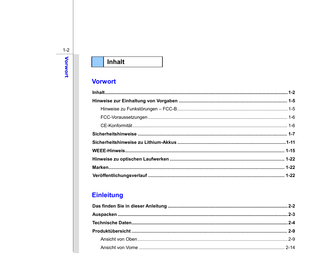 Vorwort, Einleitung, Inhalt | chiliGREEN MS1733 User Manual | Page 2 / 102