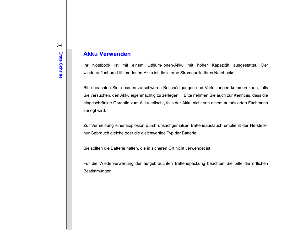 Akku verwenden | chiliGREEN MS1733 User Manual | Page 49 / 102