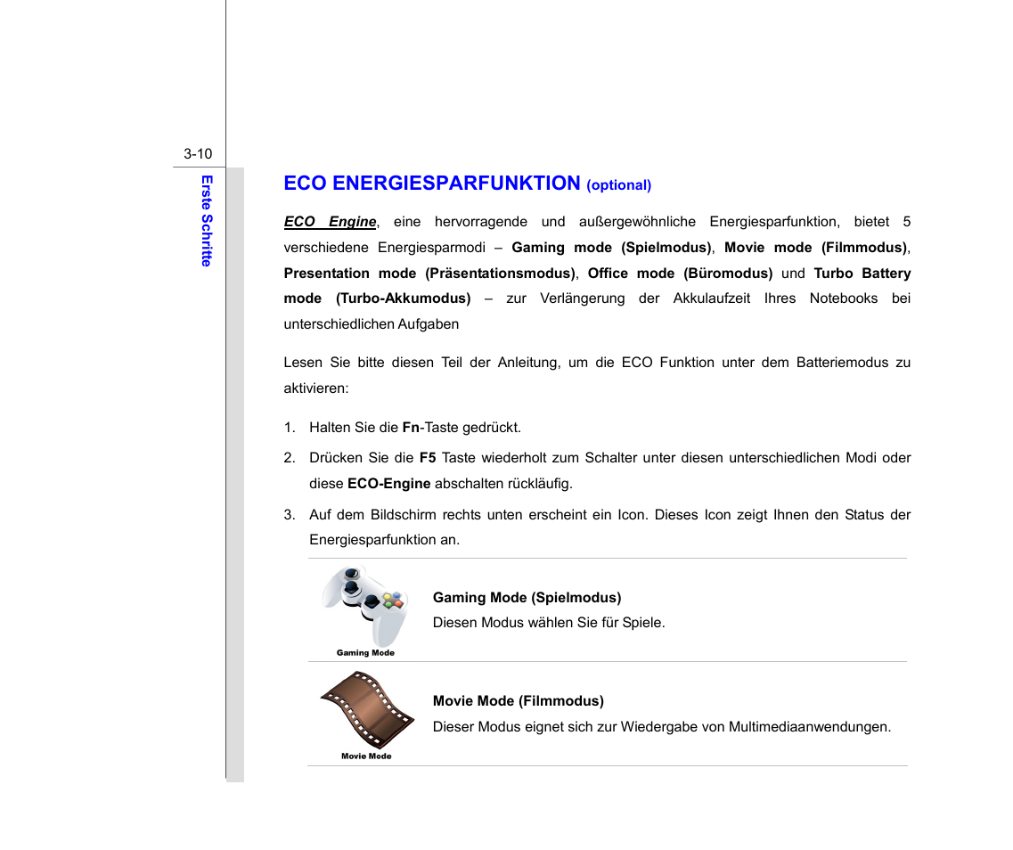 Eco energiesparfunktion | chiliGREEN MS1733 User Manual | Page 55 / 102