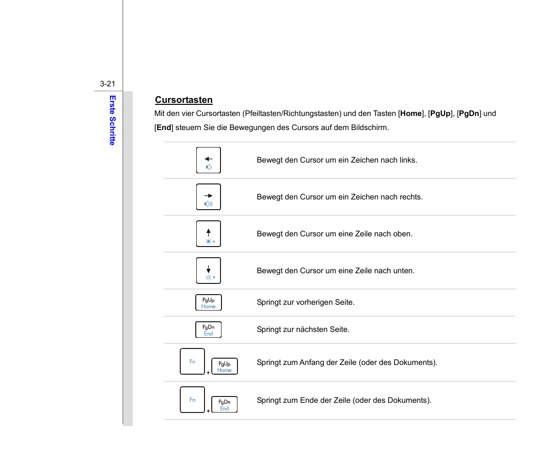 Cursortasten | chiliGREEN MS1733 User Manual | Page 66 / 102