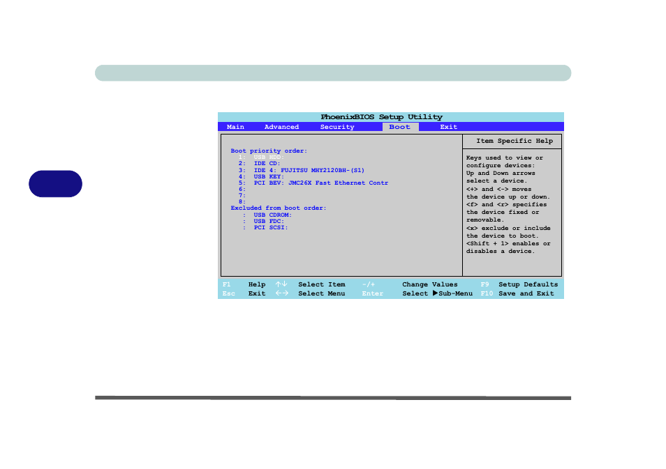 Boot menu, Boot menu -12, Bios utilities 5 - 12 boot menu | Figure 5 - 5 | chiliGREEN M770K User Manual | Page 108 / 210
