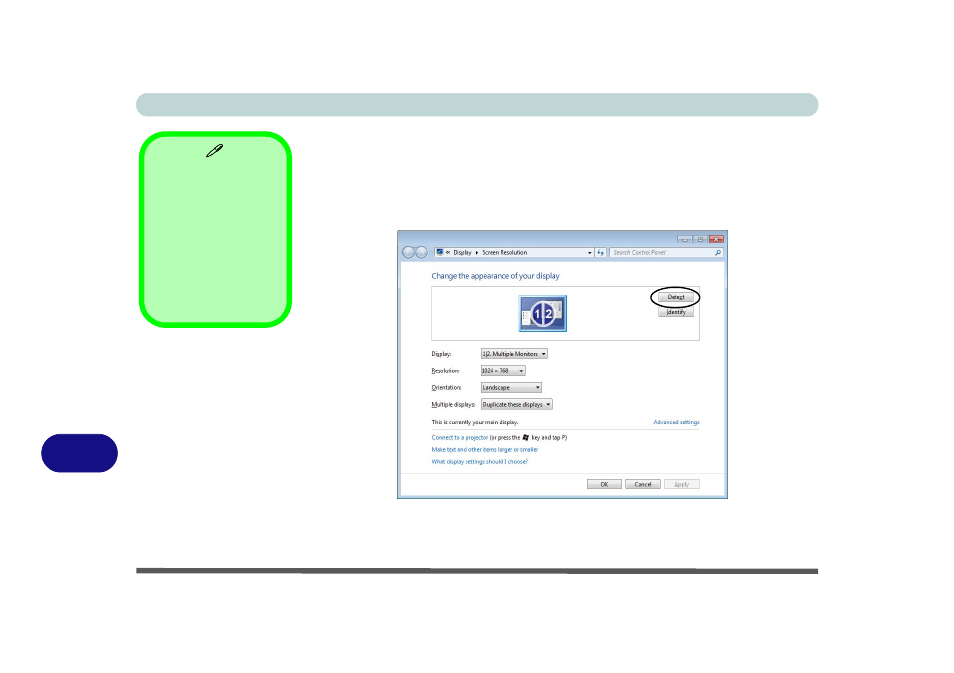 Configuring an external display in win 7 | chiliGREEN M770K User Manual | Page 196 / 210