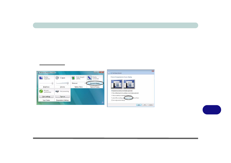 Configuring an external display in win vista | chiliGREEN M770K User Manual | Page 199 / 210