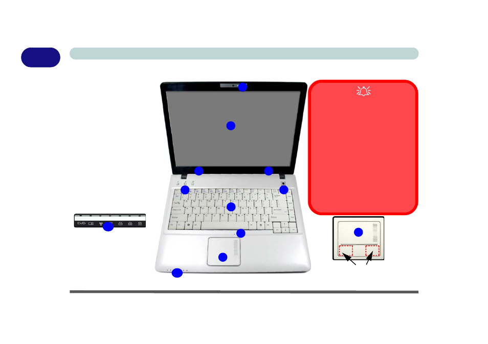 System map: lcd panel open - model a, System map: lcd panel open - model a -8 | chiliGREEN M770K User Manual | Page 30 / 210