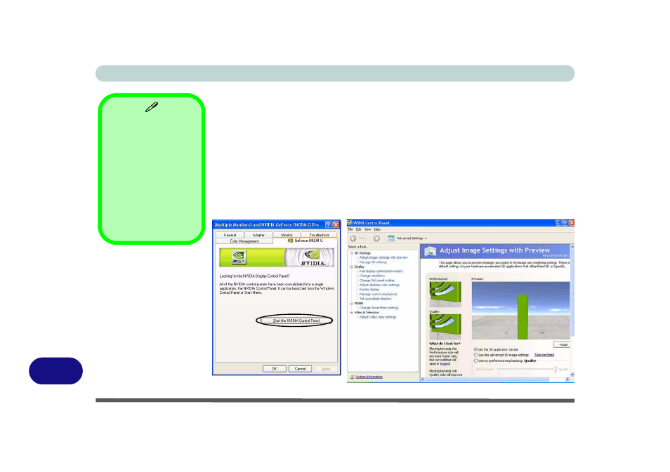 E - 18, Nvidia video driver controls | chiliGREEN M670SRU User Manual | Page 186 / 226