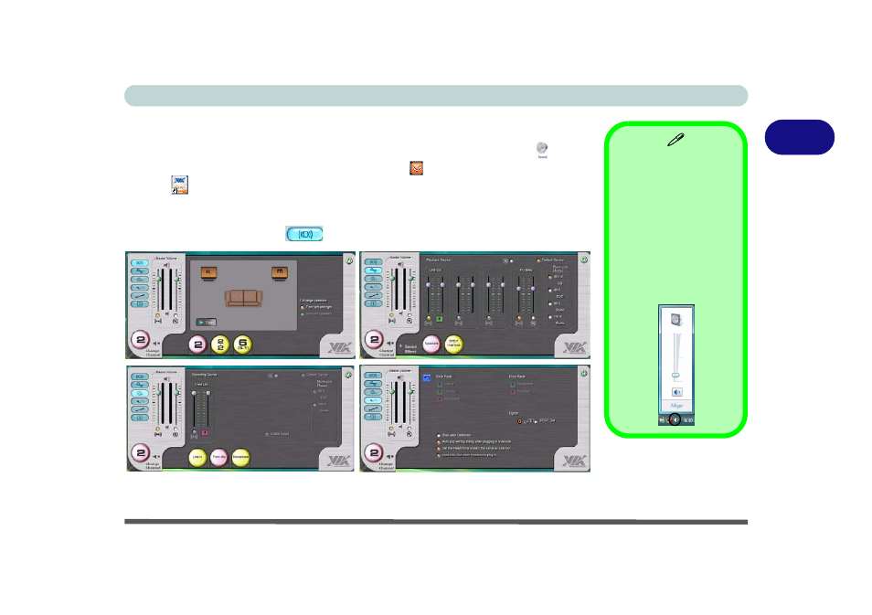 Audio features, Audio features -9 | chiliGREEN M670SRU User Manual | Page 53 / 226