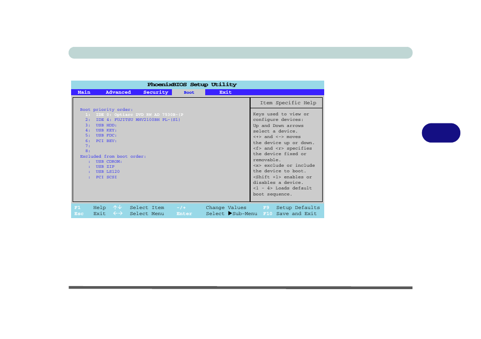Boot menu, Boot menu -11, Bios utilities boot menu 5 - 11 | Figure 5 - 5 | chiliGREEN M670SRU User Manual | Page 93 / 226