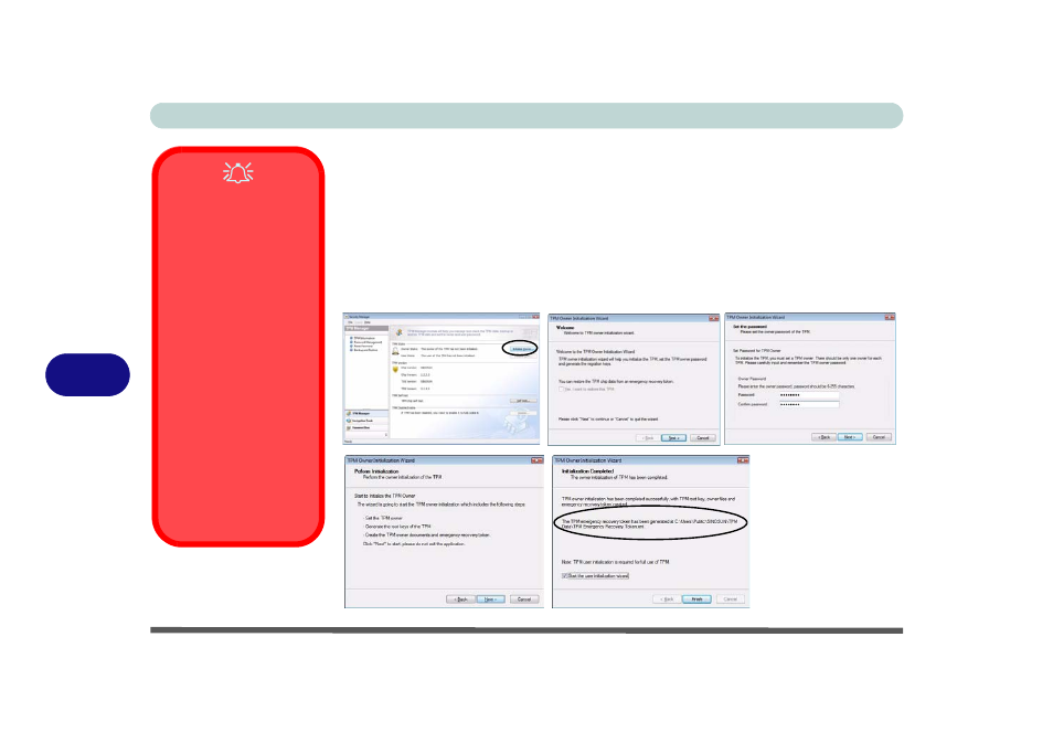 Initializing tpm, Initializing tpm -20, 7initializing tpm | chiliGREEN M57xRU User Manual | Page 120 / 218
