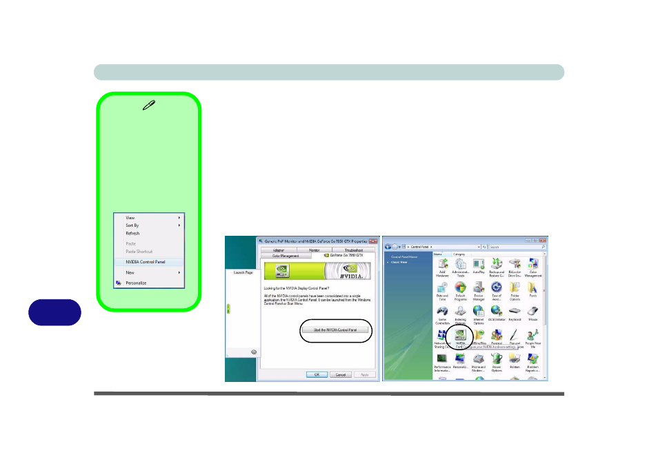 Nvidia control panel | chiliGREEN M57xRU User Manual | Page 158 / 218