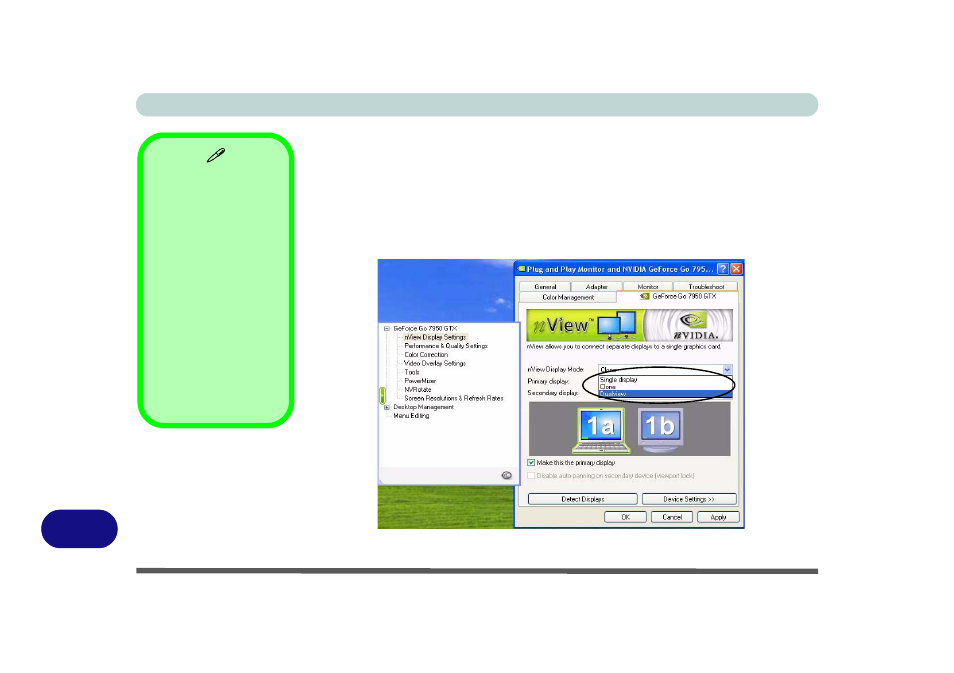 Attaching other displays, Dattaching other displays | chiliGREEN M57xRU User Manual | Page 184 / 218