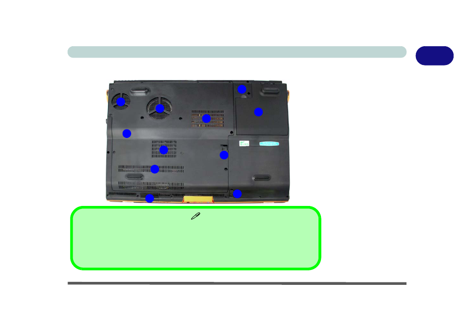 System map: bottom view, System map: bottom view -13 | chiliGREEN M57xRU User Manual | Page 33 / 218