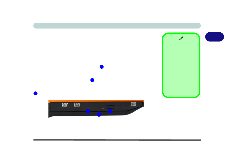 Optical device, Loading discs, Optical device -3 | Loading discs -3 | chiliGREEN M57xRU User Manual | Page 41 / 218