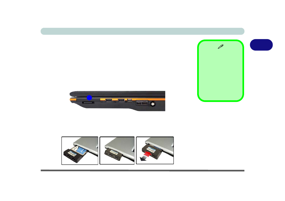 Expresscard slot, Expresscard slot -7 | chiliGREEN M57xRU User Manual | Page 45 / 218